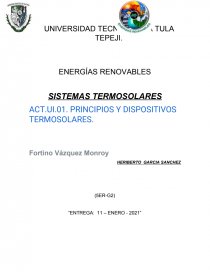 ACT.UI.01. PRINCIPIOS Y DISPOSITIVOS TERMOSOLARES.. Página 1