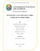 SÍNTESIS DE LA LECCIÓN 6 DE LA OBRA “PADRE RICO, PADRE POBRE”