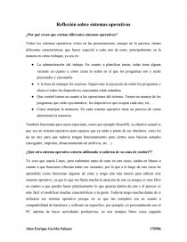 Reflexion sistemas operativos. Página 1