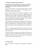 Información competitiva del producto