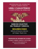 RESUMEN DE LA REFORMA AL DERECHO COLECTIVO DEL TRABAJO