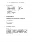 INFORME PSICOLOGICO DEL TEST DEL PATA NEGRA