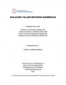 SOLUCIÓN TALLER MÉTODOS NUMÉRICOS