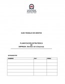 GUÍA TRABAJO DE GRUPOS . PLANIFICACIÓN ESTRATÉGICA DE EMPRESA