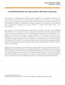La Administración es una ciencia, técnica o proceso