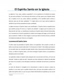 El Espíritu Santo en la Iglesia