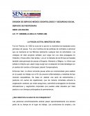 DIVISION DE SERVICIO MEDICO ODONTOLOGICO Y SEGURIDAD SOCIAL