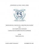 INNOVACION EN LA GESTION DE LA INDUSTRIA RECICLADORA