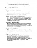 CARACTERISTICAS DE LA ESCRITURA ACADEMCIA