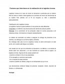 Factores que intervienen en la realización de la logística inversa