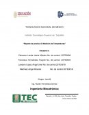 Reporte de practica: Medición de Temperaturas