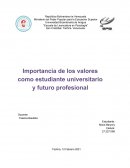 Importancia de los valores universitarios