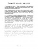 Ensayo: de la teoría a la practica