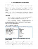 INFORME DE LA ELABORACIÓN DE PASTEL CON GUINEO DE SEDA Y LA DETERMINACIÓN DE LOS PUNTOS CRITICOS DE CONTROL