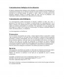 Contaminaciones biologicas en los alimentos