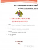 LA EDUCACIÓN VIRTUAL: EL ALUMNO DE MAÑANA