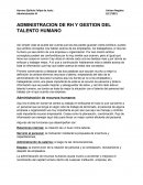 Administracion de RRHH y gestion del talento humano