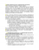 Bases conceptuales de la investigación cualitativa