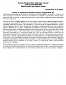 Informe de evidencias de trabajos escolares del grupo de 4° “A”