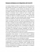 ENSAYOS SEROLÓGICOS EN EL DIAGNOSTICO DE COVID
