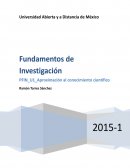 Aproximacion al conocimiento cientifico