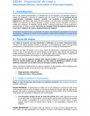 Organización de viajes y desplazamientos nacionales e internacionales