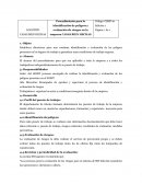 Procedimiento para la identificación de peligros y evaluación de riesgos en la empresa CASAS BIEN HECHAS