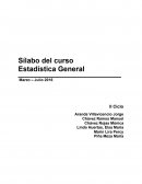 Sílabo del curso Estadística General