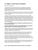 Lo digital no tiene que ser disruptivo - Resumen Español