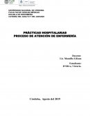 PRÁCTICAS HOSPITALARIAS . PROCESO DE ATENCIÓN DE ENFERMERÍA