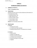 Proyecto “Alivia” Tu hospedaje en línea