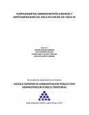PLANTEAMIENTOS ADMINISTRATIVOS EUROPEOS Y NORTEAMERICANOS DEL SIGLO XIX INICIOS DEL SIGLO XX
