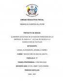PROYECTO DE GRADO: ELABORAR UN ESTADO DE SITUACIÓN FINANCIERA DE LA EMPRESA “EL DANI S.A.”
