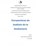 Perspectivas de Análisis de la geohistoria