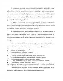 Procedimiento de Arbitraje. Página 1