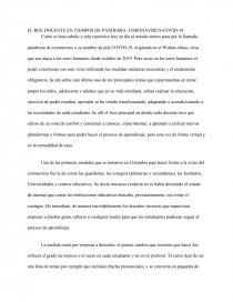 ROL DEL DOCENTE EN PANDEMIA. Página 1