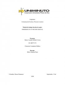 INMERSOS EN UN MUNDO DIGITAL. Página 1