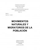 MOVIMIENTOS NATURALES Y MIGRATORIOS DE LA POBLACIÓN