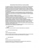 INDICADORES PARA GESTIÓN DEL TALENTO HUMANO