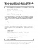 LA INFORMACIÓN EN LA EMPRESA. EL SISTEMA DE INFORMACIÓN DE MARKETING (SIM)