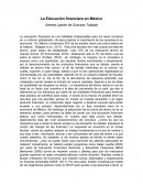 La educación financiera en México