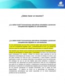 Sabes hacer un resumen