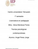 Teorías psicológicas contemporáneas. Ensayo “Mundo de Sofía”