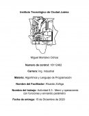 Menú y operaciones con funciones y enviando parámetro