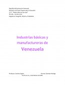 Industrias básicas y manufactureras de Venezuela