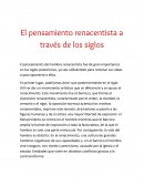 El pensamiento renacentista a través de los siglos