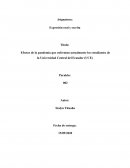 Efectos de la pandemia que enfrentan actualmente los estudiantes de la Universidad Central del Ecuador (UCE)