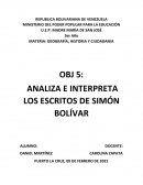 ANALISIS DOCUMENTOS DE BOLIVAR