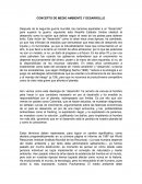 CONCEPTO DE MEDIO AMBIENTE Y DESARROLLO
