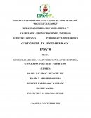 GENERALIDADES DEL TALENTO HUMANO: ANTECEDENTES, CONCEPTOS, POLÍTICAS Y OBJETIVOS